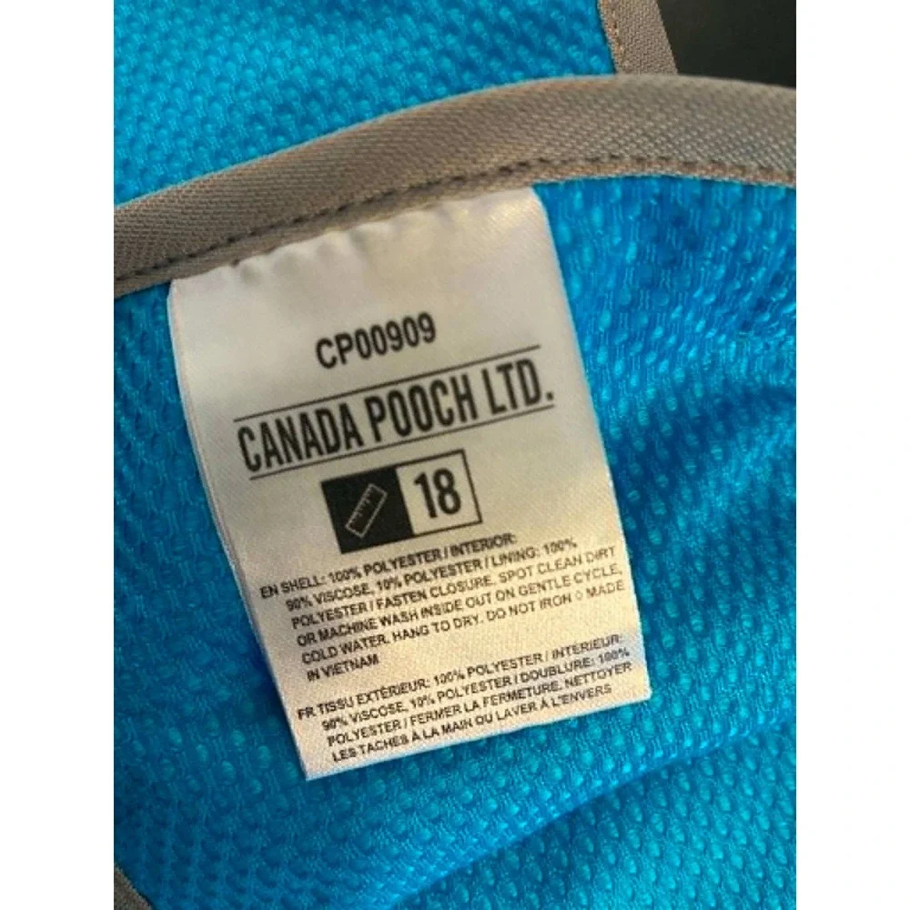 Canada Pooch Chill Seeker Cooling Vest Dog Size 18 Blue Evaporative Mesh‎